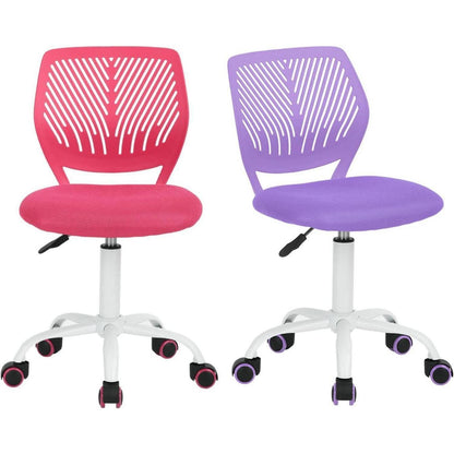 Ergonomischer Bürostuhl mit verstellbarer Höhe, Rosa & Lila