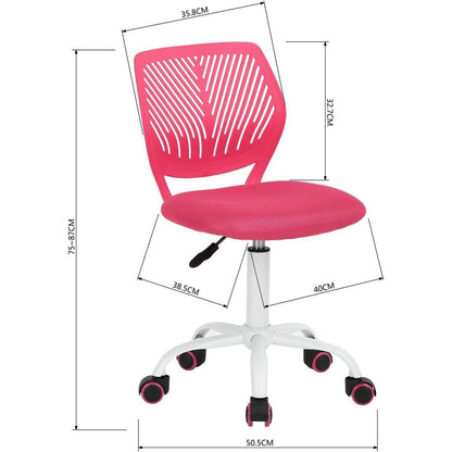 Ergonomischer Bürostuhl mit verstellbarer Höhe, Rosa & Lila