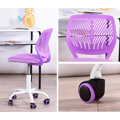 Ergonomischer Bürostuhl mit verstellbarer Höhe, Rosa & Lila