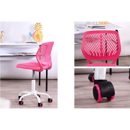 Ergonomischer Bürostuhl mit verstellbarer Höhe, Rosa & Lila