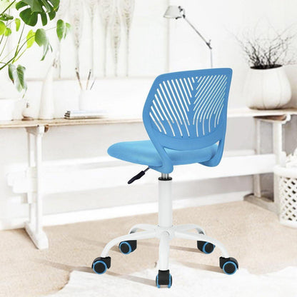 2er Set Schreibtischstuhl mit verstellbarer Höhe, Blau/Türkis