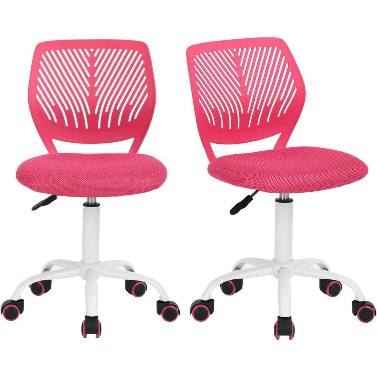 2er Set Rosa Schreibtischstuhl mit Höhenverstellung
