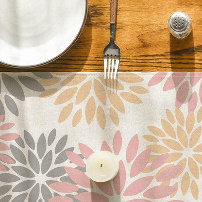 Tischläufer Blumen Rosa Dahlie 40x140 cm - Frühling & Sommer Dekor