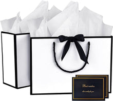 Geschenktüten mit Schleifenbändern, 2 Stück