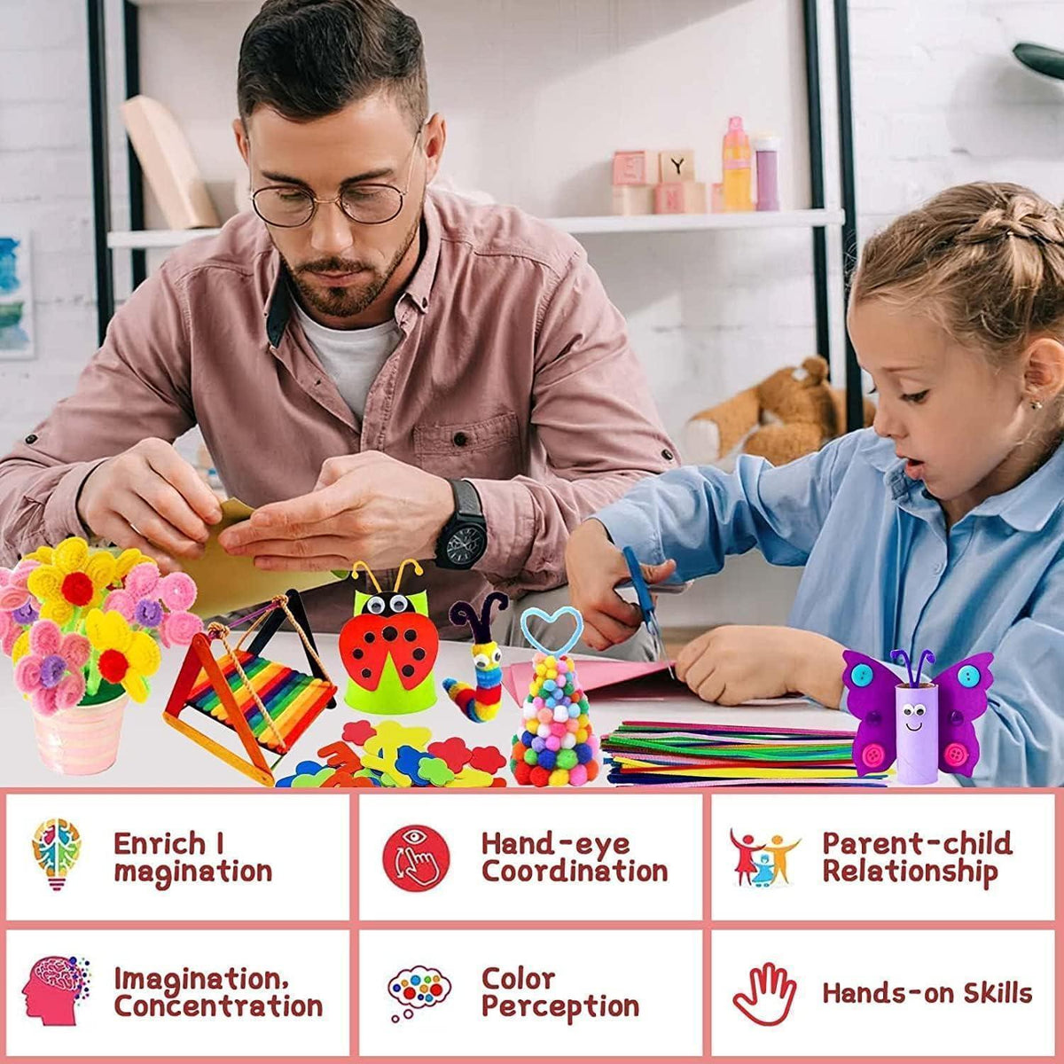 Bastelset Kinder 3000 Teile – Kreative DIY Bastelkiste