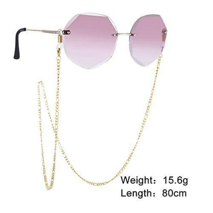 Figaro Brillenkette Edelstahl – Goldfarbene Perlenkette für Herren & Damen