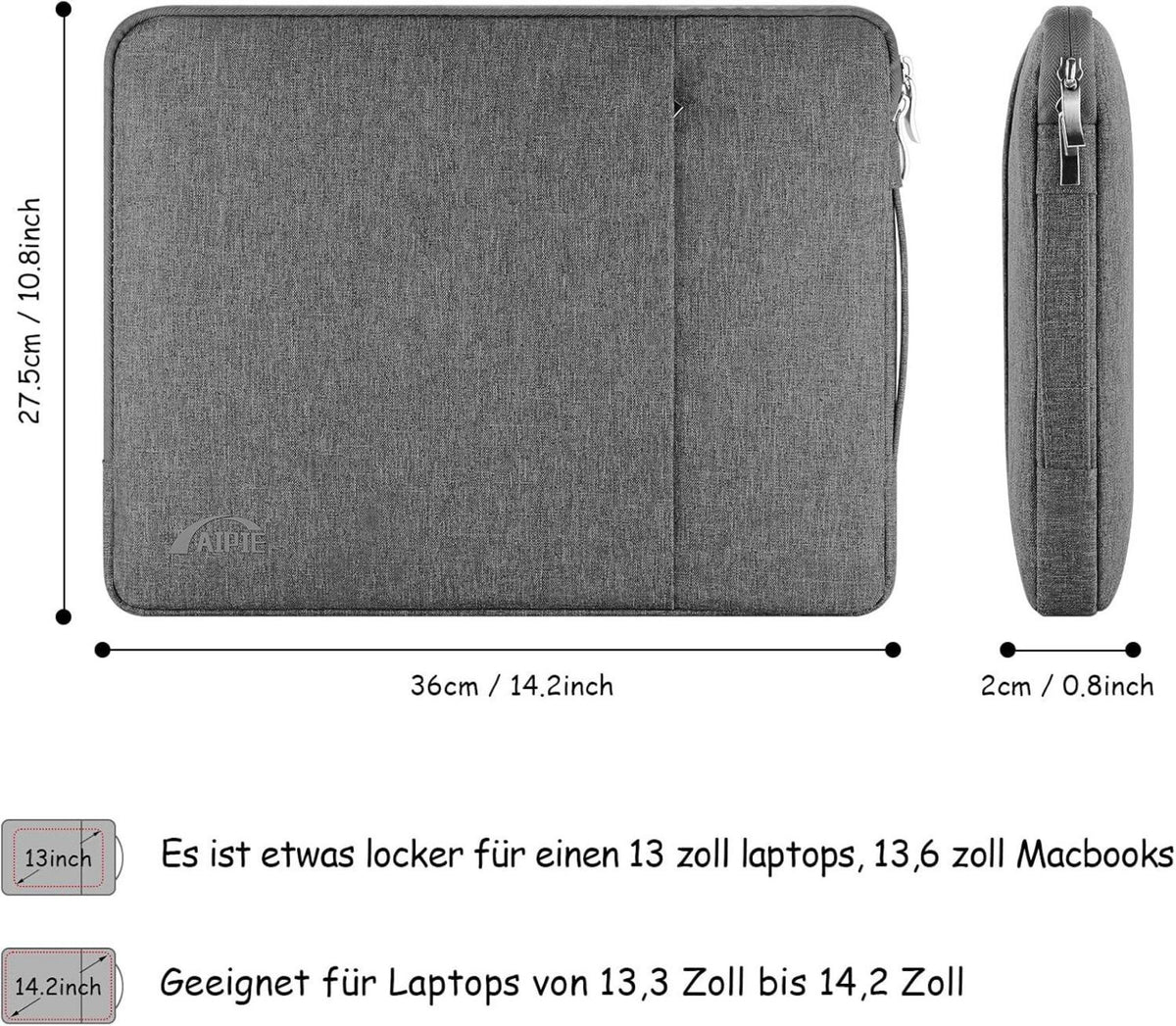 Laptoptasche 13,3 14 14,2 Zoll Schutz Hülle Notebooktasche