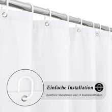 Duschvorhang 200x200 Weiß Textil Wasserdicht Antibakteriell