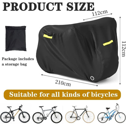 Wasserdichte Fahrradabdeckung für 1-3 Fahrräder 210x112x112cm