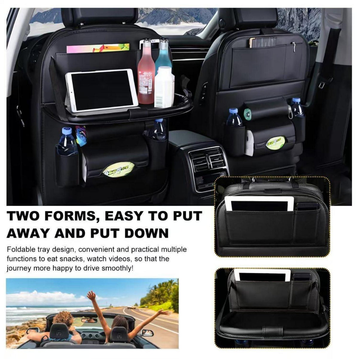 Auto Rücksitz Organizer mit Tisch & Tablet Halterung