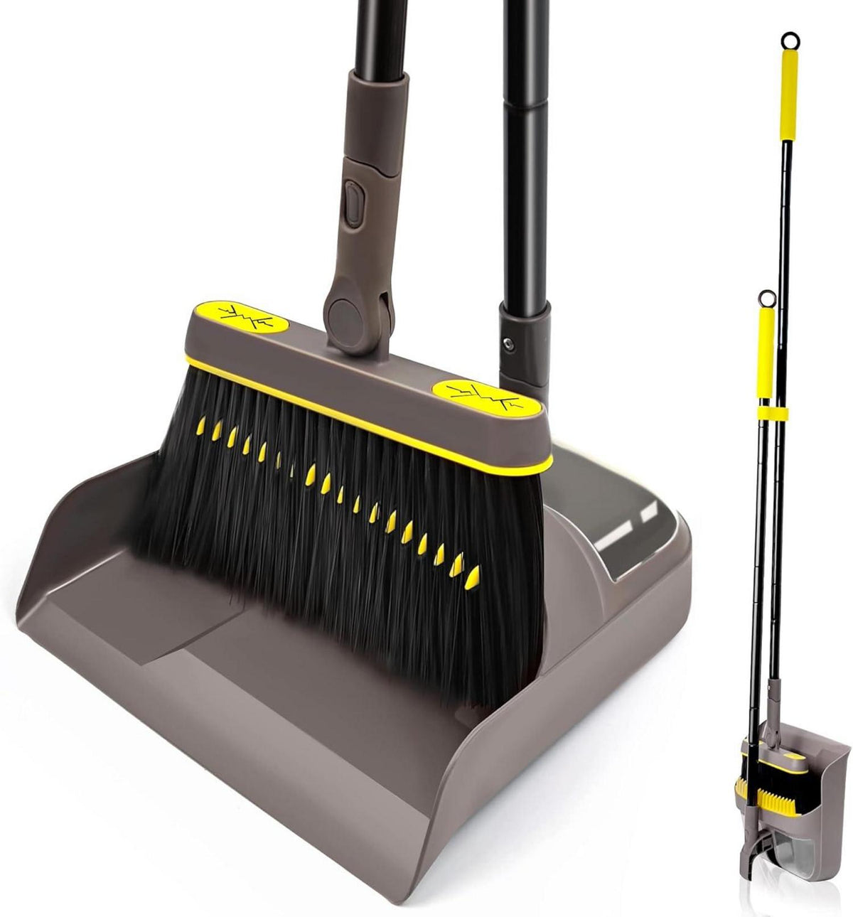 Besen Kehrschaufel Set Stiel 138CM 180 Grad Drehbar Camping Kehrbesen