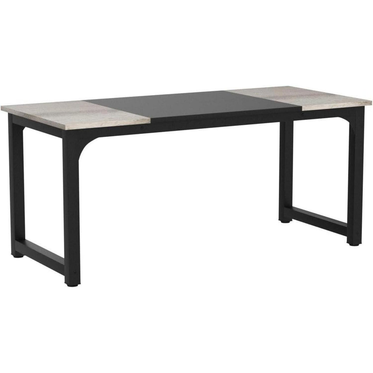 Schreibtisch 180x80cm Schwarz Vintage Grau Home Office Bürotisch