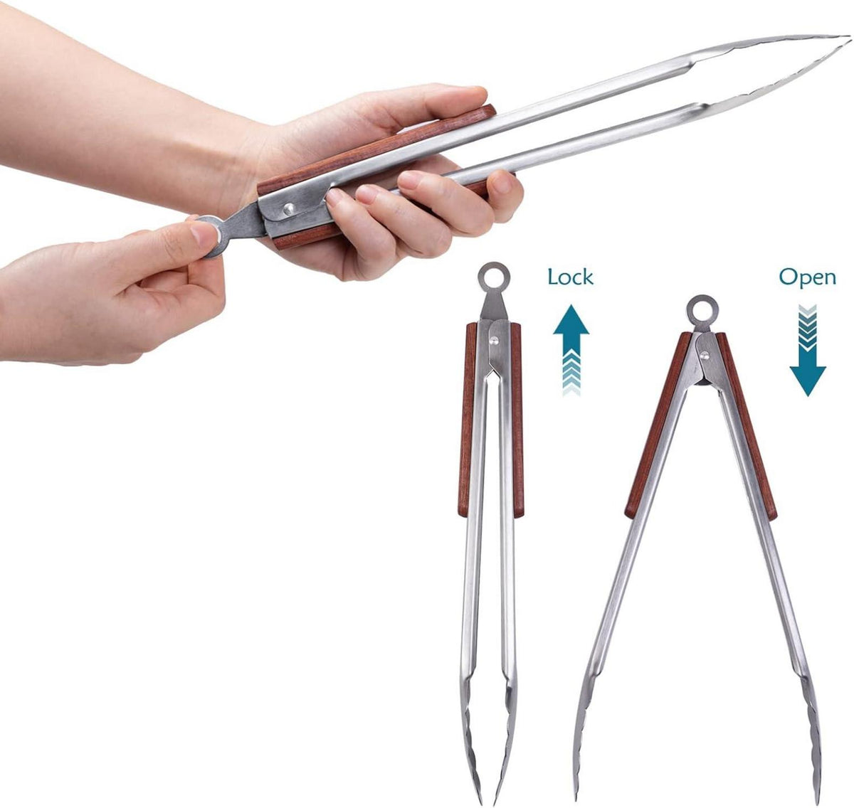 Edelstahl Grillzange Set BBQ Werkzeug Küchenzange Pfannenwender 3 Stück