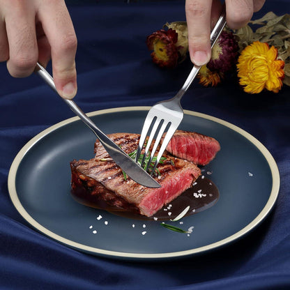 Besteckset Edelstahl 60 Teile für 12 Personen, Silber