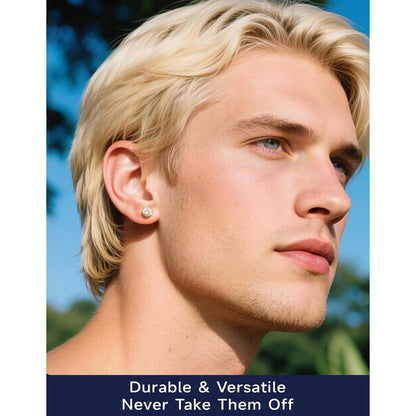 Moissanit Ohrstecker Gold 585, 1 Karat, Rosegold, Hypoallergen