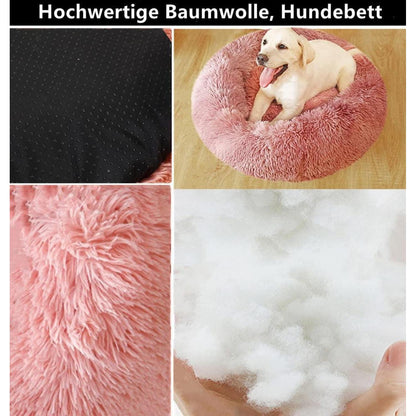 Flauschiges Hundebett Donut – Dunkelgrau, 100cm
