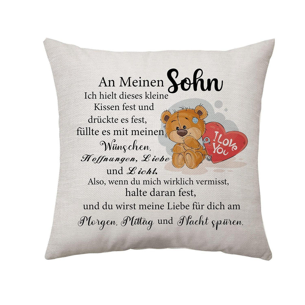 Kissenbezug "Sohn Geschenk" - Baumwolle 45x45 cm