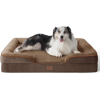 Orthopädisches Hundebett L 106x80cm, braun