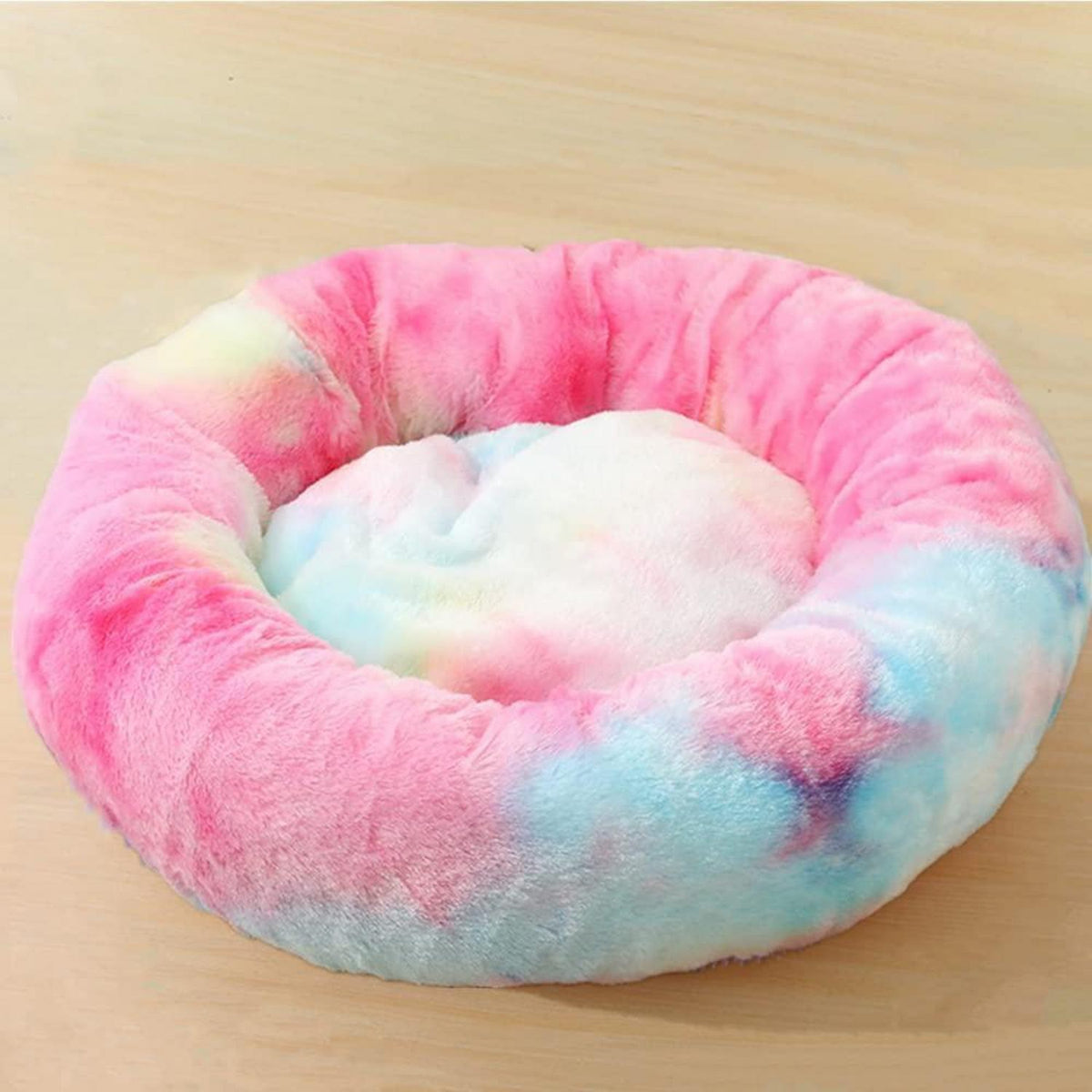 Flauschiges Hundebett Rund 100cm Rosa A