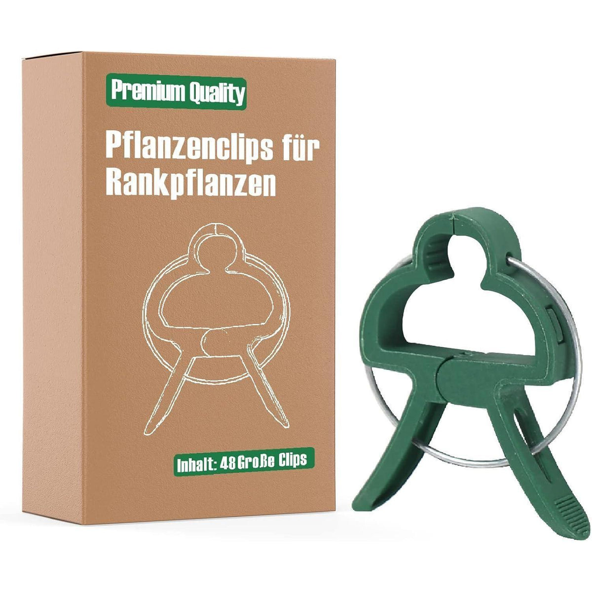 Pflanzenclips für Rankpflanzen, 48 Stück, stabil und pflanzenfreundlich