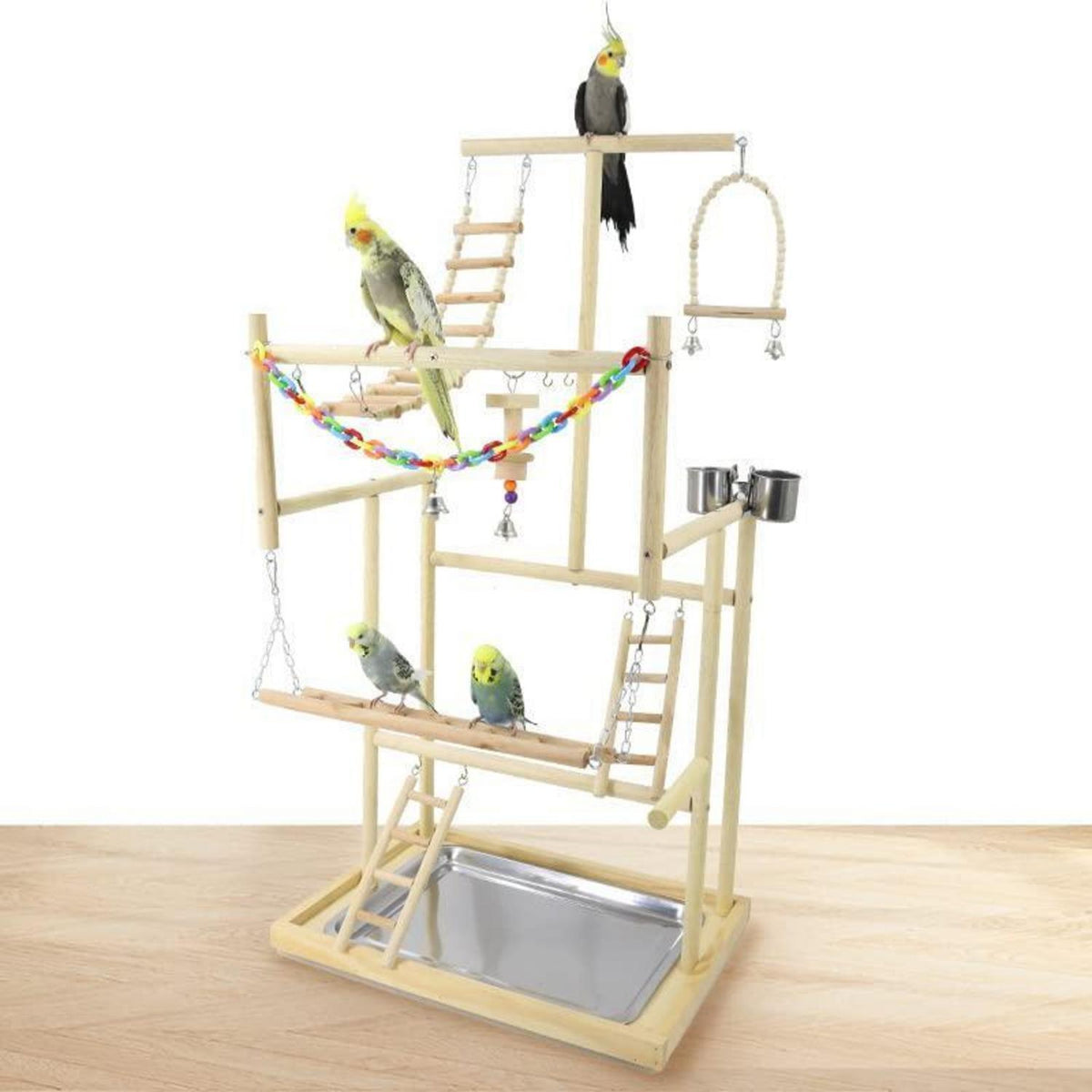 Papagei Spielplatz & Vogelständer – 48x33.5x94.5cm