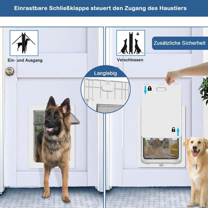 Große Hundeklappe 45kg – Wetterfest & Einfach Installieren