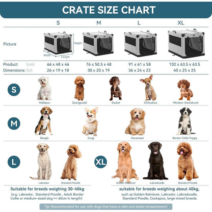 Faltbare Hundebox mit Stoffbezug – Sicher & Komfortabel für Reisen