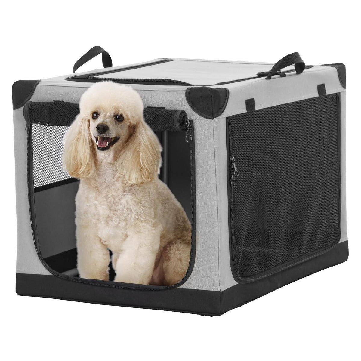 Faltbare Hundebox mit 3 Türen – Komfortabel & Sicher für Reisen