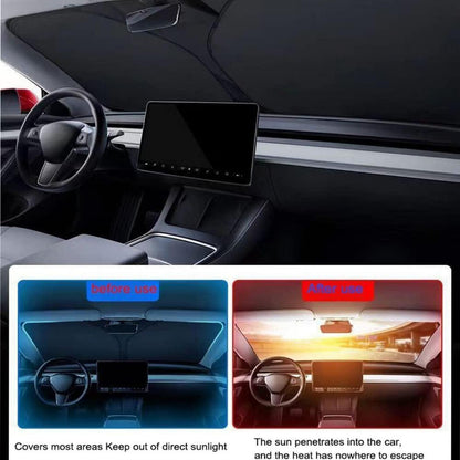 Auto Sonnenschutz Frontscheibe – Reflektierend & Faltbar 140x70cm