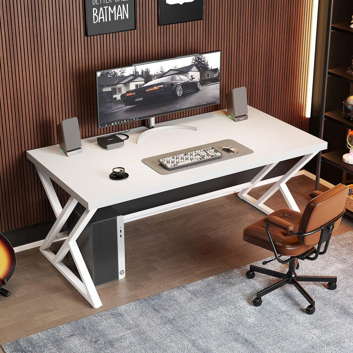 LVB Computertisch Industrial Design Weiss 140x60x75.5cm