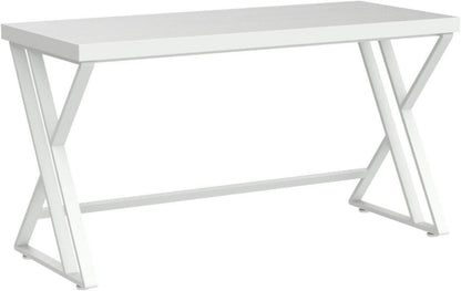 LVB Computertisch Studiertisch Industrie Design 140 x 60 cm Weiss