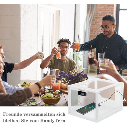 Abschließbare Aufbewahrungsbox, faltbar, 3 Stück, Weiß