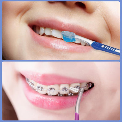6er Pack Kieferorthopädische V-Trimm Interdental Zahnbürste Set