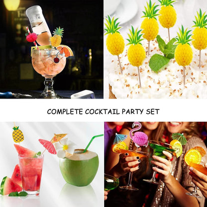 150 Cocktail Deko Schirmchen & Feuerwerk Spieße für Sommerparty