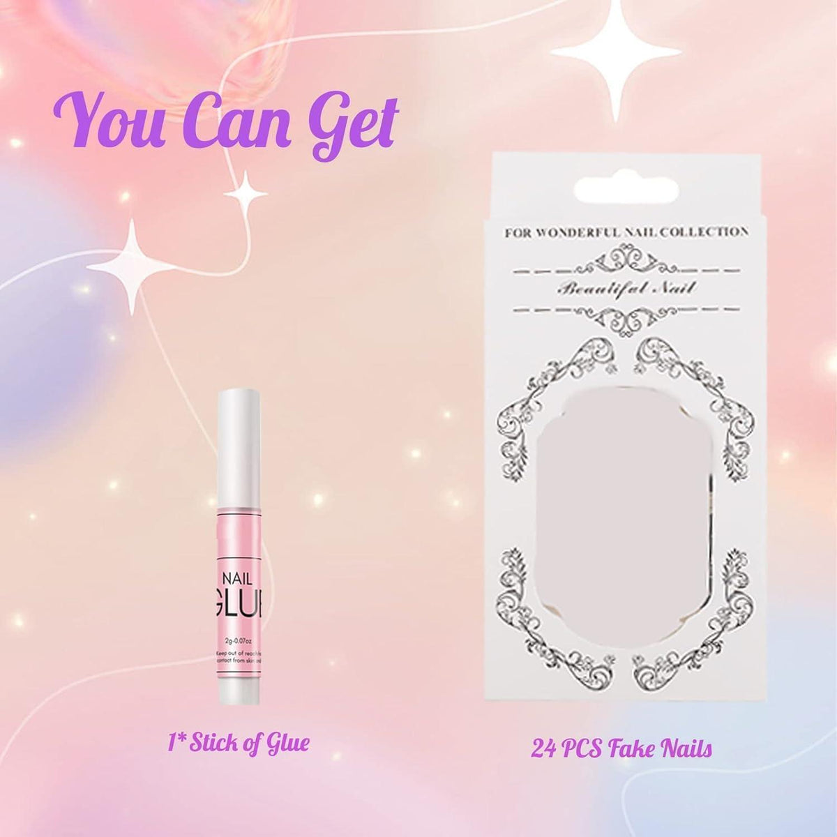 Kurze Square Rosen Nude Pink Press on Nails mit Kleber