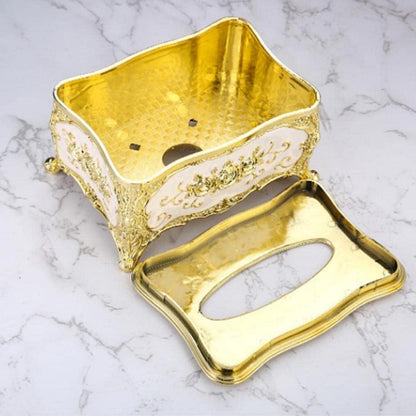 Retro Europäische Taschentuchbox Acryl Silber | Dekoratives Geschenk