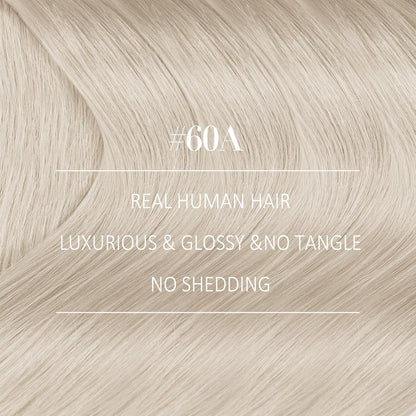 Echthaar Tressen Platinblond 45cm - Remy Weft Extensions