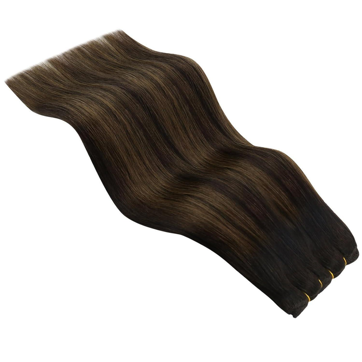 Echthaar Tressen Ombre Braun 40cm – Remy Weave Extensions