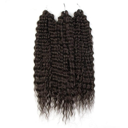 22 Zoll Häkelhaare dunkelbraun für Locs & Bohemian Waves