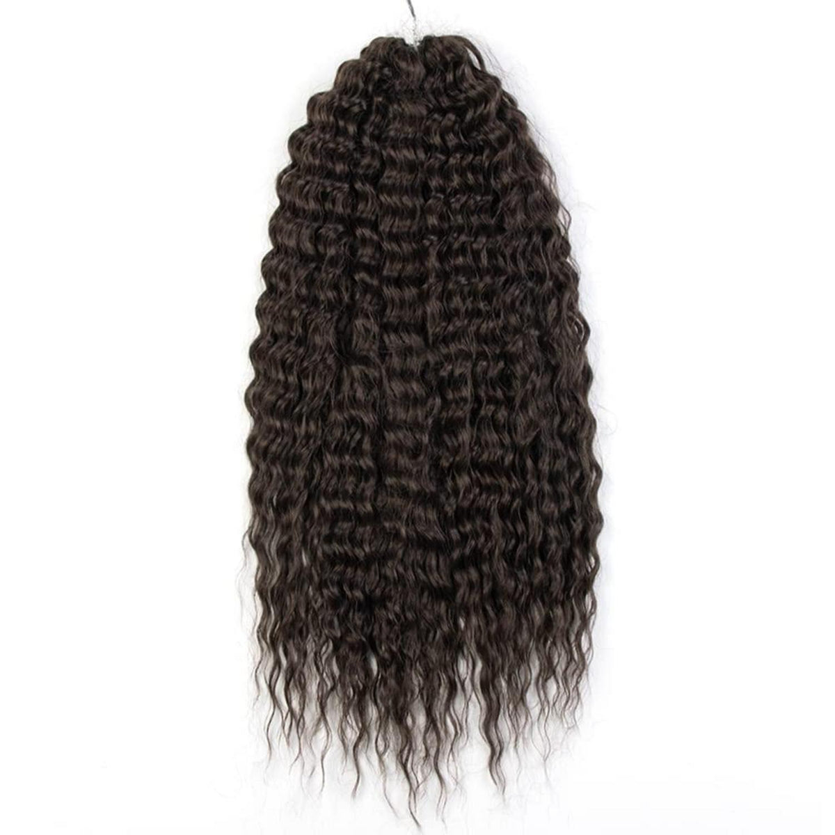 22 Zoll Häkelhaare dunkelbraun für Locs & Bohemian Waves