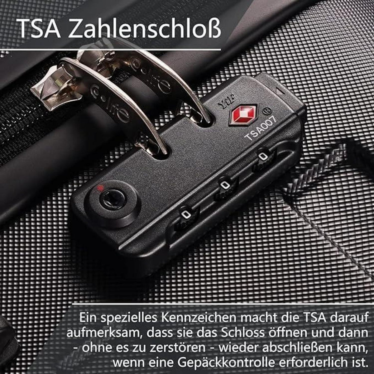 Großer Reisekoffer Hartschale Rot mit TSA-Schloss