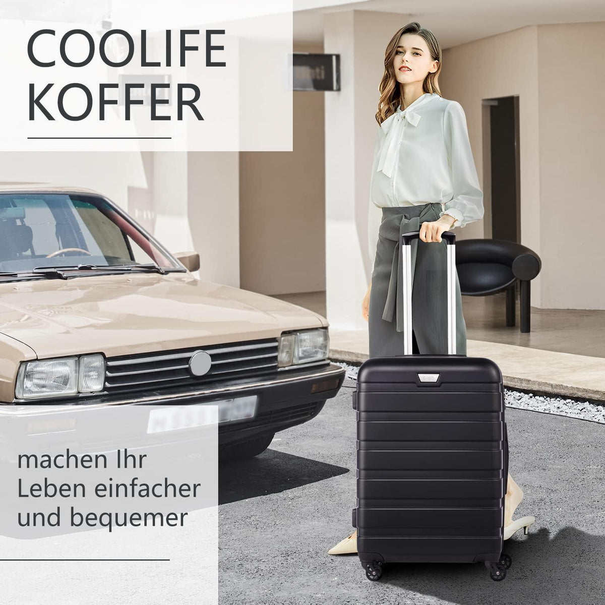 COOLIFE Koffer-Set 3tlg. – Hartschale mit TSA-Schloss