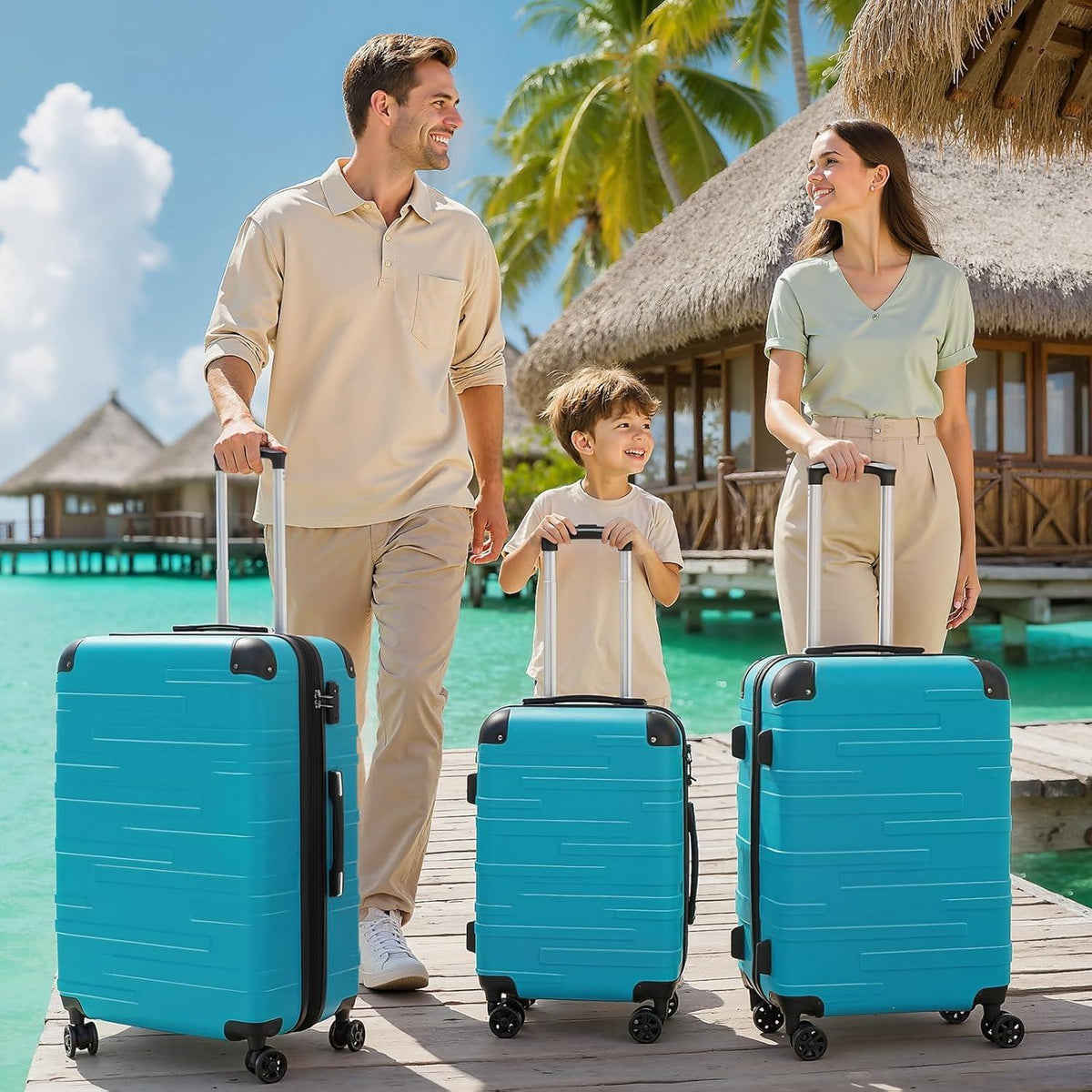 Erweiterbarer Reisekoffer mit TSA-Schloss – Grau Lila