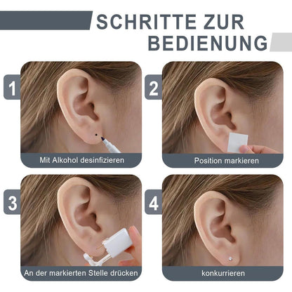 Ohrlochstechpistolen Set 6 Stück, Steril & Sicher, Schmerzfrei
