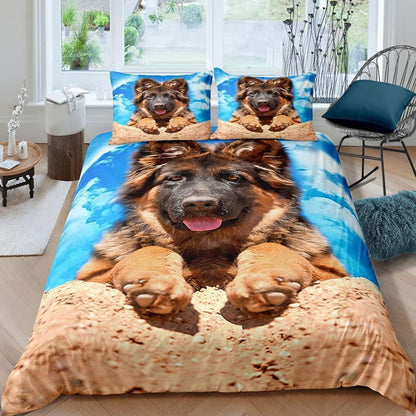 Kinder Bettwäsche Deutscher Schäferhund 135x200 cm 4-teilig
