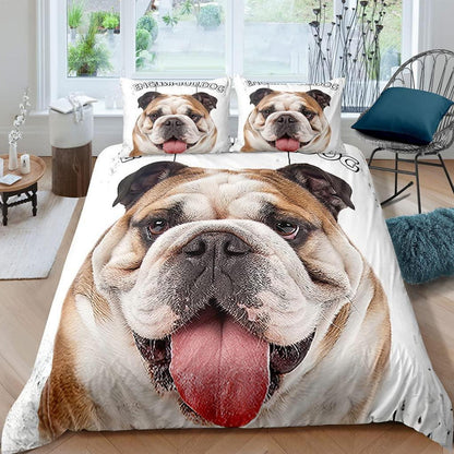 Teenager Bettwäsche Englische Bulldogge 200x200 cm 3-teilig