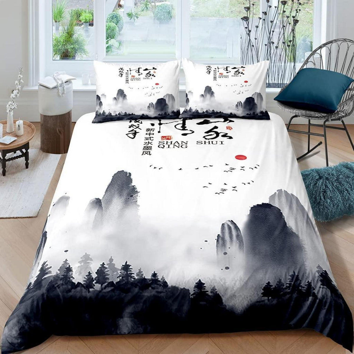 Kinder Bettwäsche Chinesischer Stil 135x200 cm 4-teilig