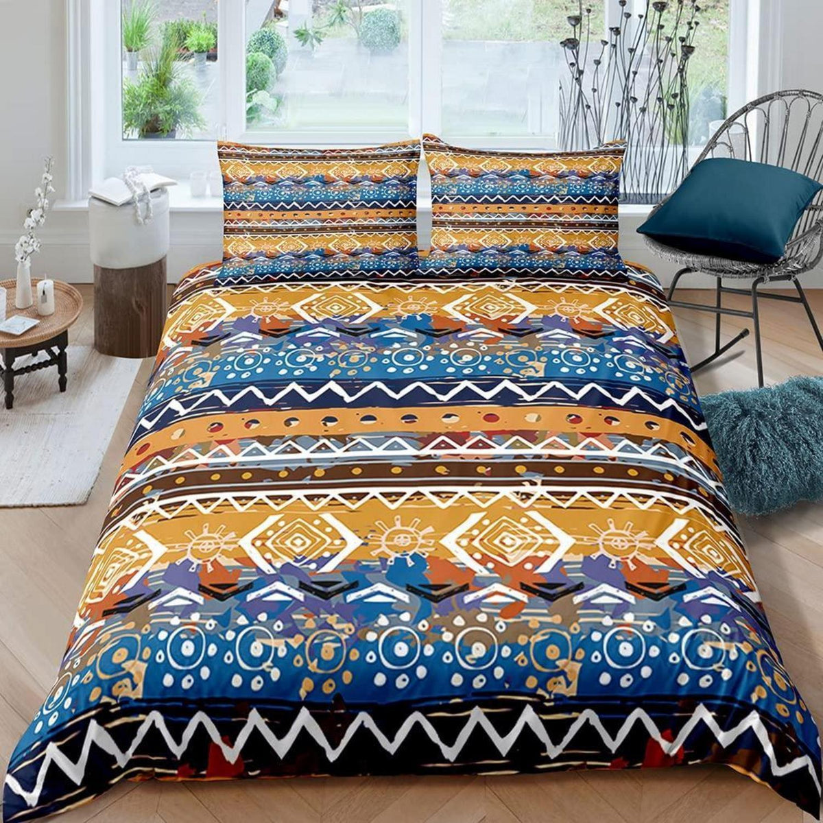 Kinder Bettwäsche Boho Chic 135x200 cm 4-teilig – Weiche Mikrofaser