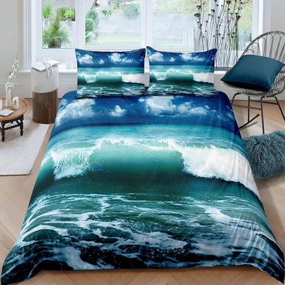 Kinder Bettwäsche Ozean 135x200 cm 4-teilig – 3D Naturlandschaft