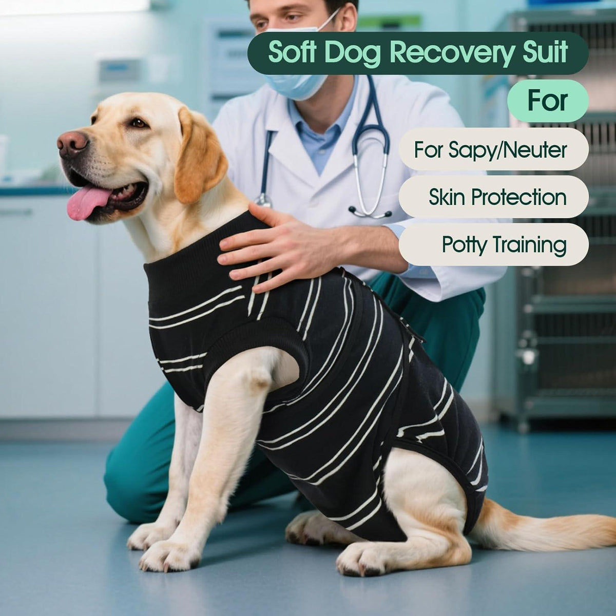 Atmungsaktiver OP-Hundebody XXL – Wundschutz & E-Halsband Alternative
